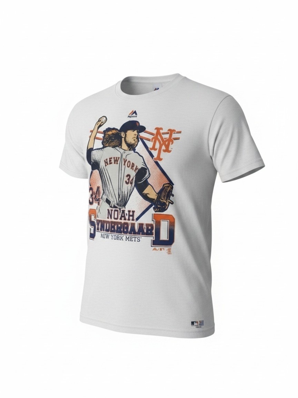 Majestic White Noah Syndergaard New York Mets Graphic Tee